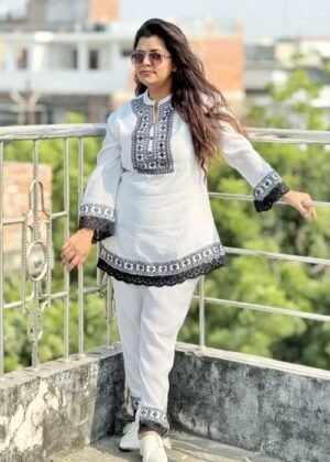 Women's Embroidered Kurta & Trouser Set | Elegant Traditional Wear for Special Occasions