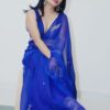 Women's Elegant Net Design Saree - Perfect for Weddings and Parties