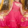 Pink Embroidered Kurta Sharara Set with Dupatta for Women