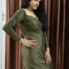 Women's Polyester Metallic Golden Sparkly Party Dress with Bling Design