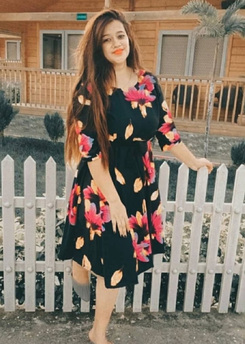 Black Floral A-line Dress for Women - Shivani Jaswal Black Floral Crepe A-line Dress for Women