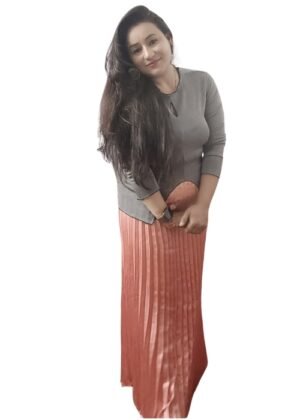 Pink Pleated High Waist Beach Wrap Skirt