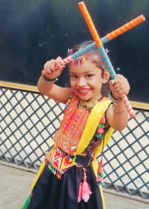 Multicolor Wooden Dandiya Sticks for Navratri Celebrations by GIRLYZ