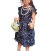 Polka Print Fox Dot Frock for Baby Girls, Stylish Dress for 1-7 Years