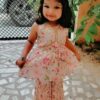 Girls' Floral Print AliyaCut Kurta Sharara and Dupatta Set for Festive Wear