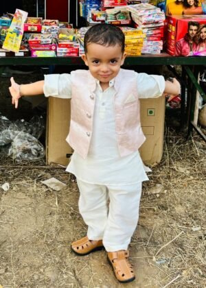 Kids Ethnic Kurta Pyjama Waistcoat Set