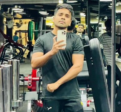 Sufiyan Siddiqui, certified gym trainer, proud gym owner, and devoted family man with a passion for fitness and love for his wife and son.