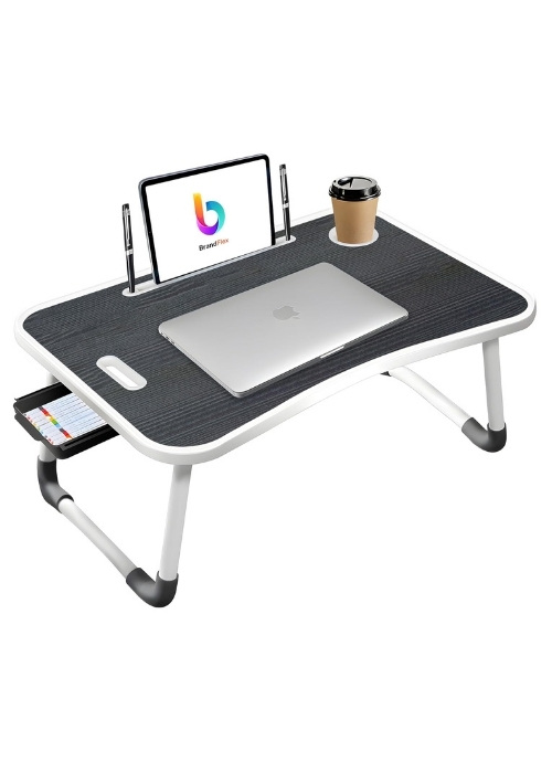 Foldable & Portable Wooden Study Table – Black - Shivani Jaswal Foldable & Portable Wooden Study Table – Black
