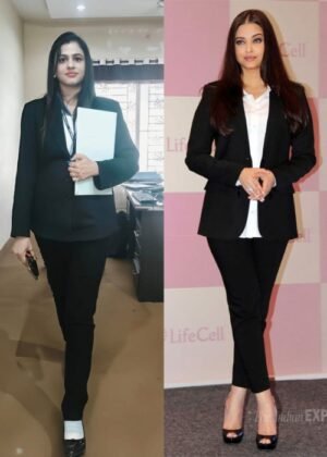 Cotton Blend Women's Blazer Pant Inner Three-Piece Set Black – Versatile Outfit for Women