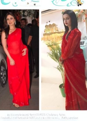 Ready To Wear Lehenga Saree in Faux Georgette with Embroidery Moti Work