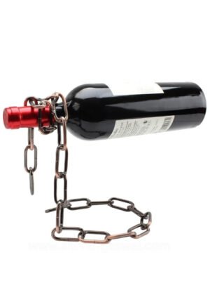 Magic Wine Bottle Holder – Floating Steel Chain Rack