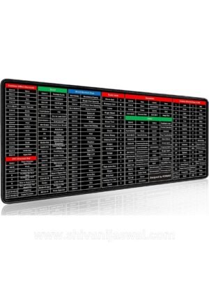 Anti-Slip Keyboard Pad with Office Excel Shortcuts – Large Desk Mat