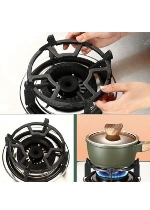 Round Cast Iron Gas Stove Support – Heavy-Duty Pan & Pot Stabilizer for Safe Cooking.