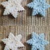 Handmade Snowflake Scented Candle in Winter Colors