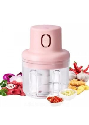 250ML Rechargeable Mini Electric Chopper for Kitchen – Pink
