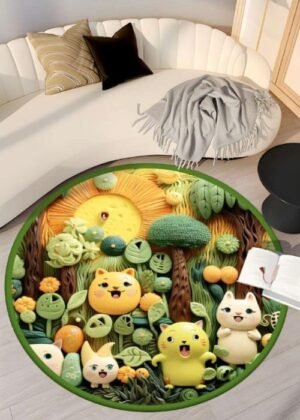 3D Cute Printed Bath Mat – Non-Slip, Quick-Drying, Absorbent Rug for Kids & Adults