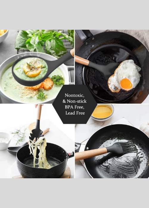 Fruitalite 12-Pc Silicone Kitchen Utensil Set – BPA Free - Shivani Jaswal Fruitalite Silicone Kitchen Utensils – 12-Piece Non-Stick Cooking Set