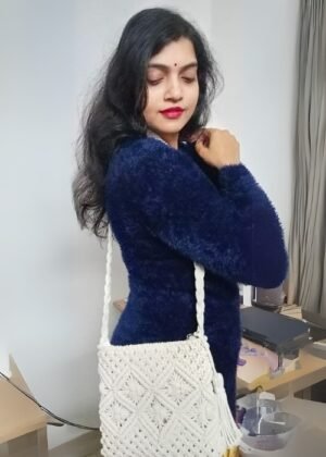 Handmade Macrame Crossbody Sling Bag for Women