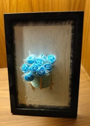 Handmade 3D Flower Art Frame – Unique Floral Wall Décor