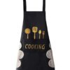 Waterproof Cooking Apron with Pockets & Side Hand Wipe Towels
