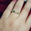Amoeba-Inspired Crystal Brass Finger Ring with Sparkling Crystals – Unique & Elegant Jewelry.