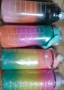 1000ml Motivational Water Bottle with Straw – Leak-Proof & BPA-Free photo review