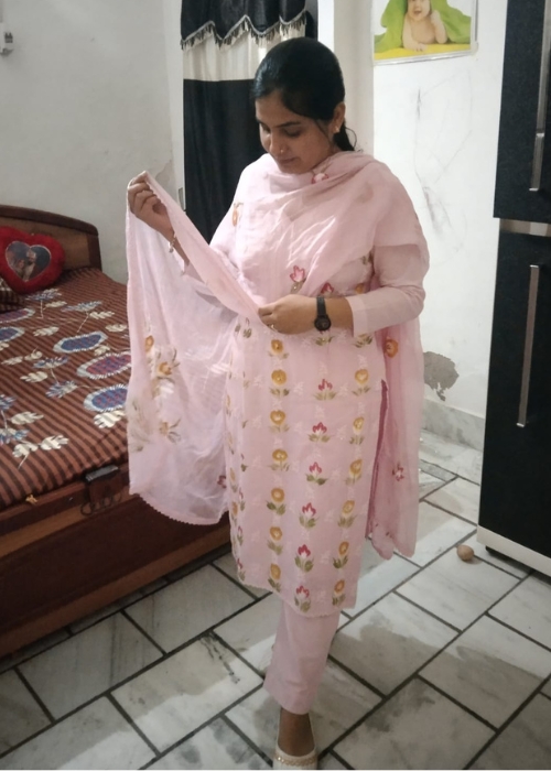 Women's Cotton Embroidery Salwar Suit Set - Kurta, Pant & Dupatta - Shivani Jaswal Women's Cotton Embroidery Salwar Suit Set - Elegant Comfort in Every Stitch