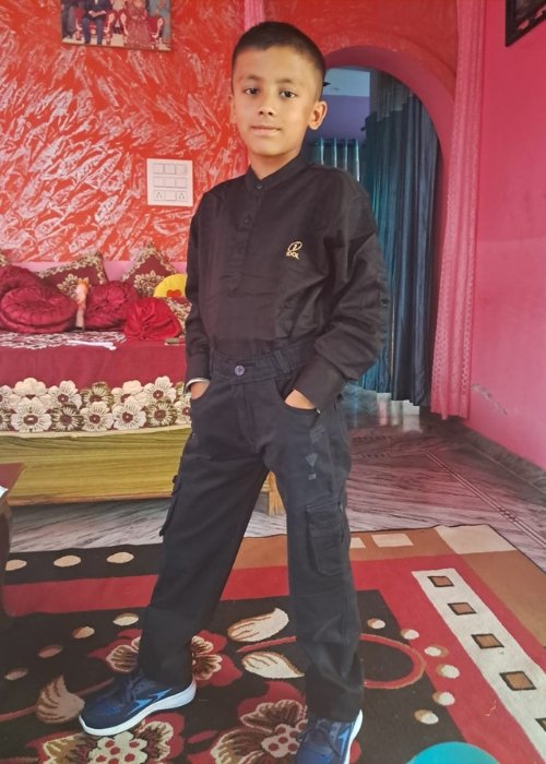 Arnav Singh, a 10-year-old boy with a passion for fashion, styling outfits with creativity and confidence.