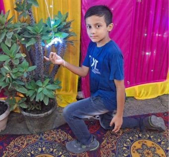 Arnav Singh, a 10-year-old boy with a passion for fashion, styling outfits with creativity and confidence.