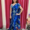 Designer Fancy Georgette Satin Patta Ready To Wear Saree