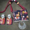 Handmade Fabric & Silver Tribal Jewelry Set for Women