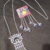 Oxidized Silver Jhumka Necklace & Earrings Set for Women