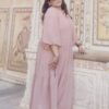 Women's Swiss Dot Full Sleeve Midi Dress – Elegant & Stylish