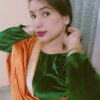 Women's Round Neck Readymade Velvet Full Sleeve Saree Blouse with 21-inch Sleeve