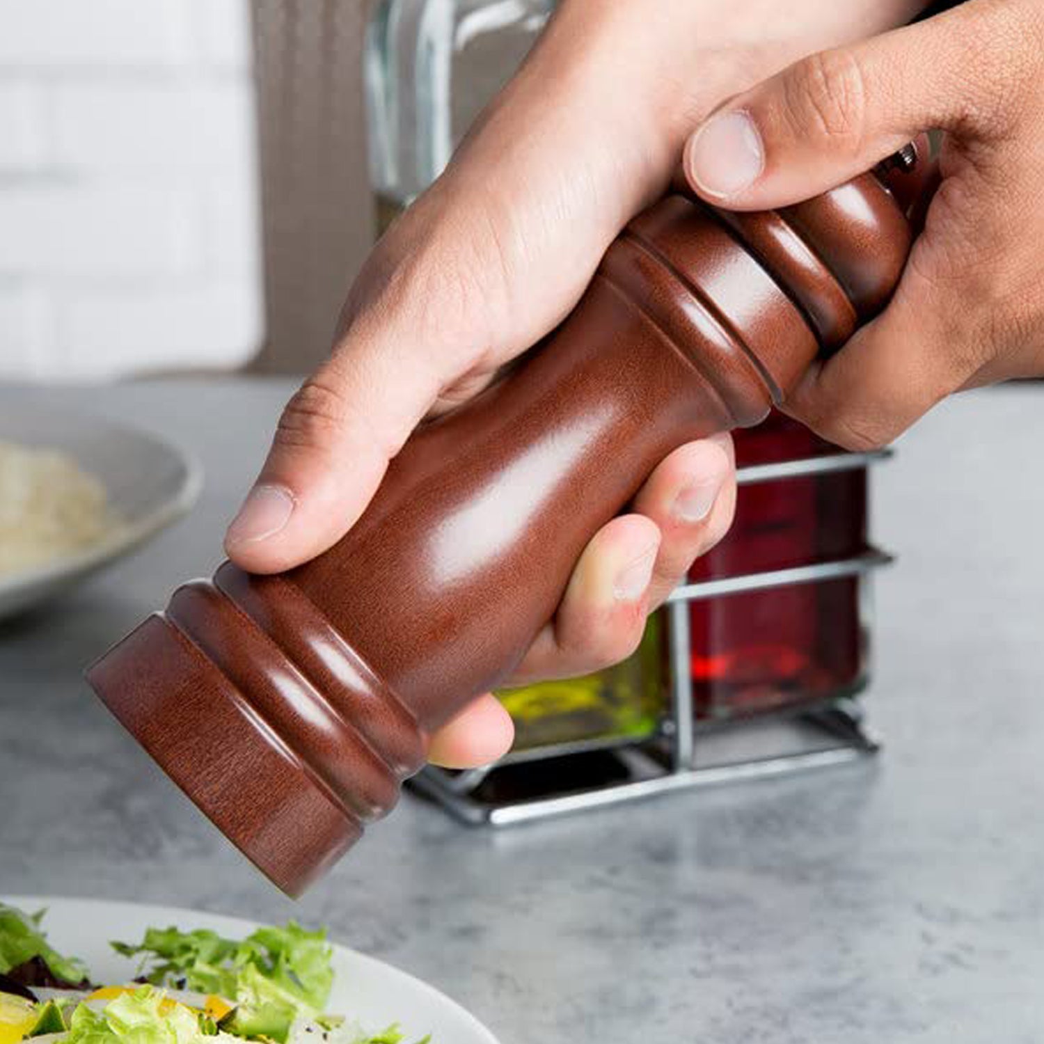 Wooden Pepper Mill 6 inch Tall - Best Pepper Grinder (1 Pc) - Shivani Jaswal Wooden Pepper Mill 6 inch Tall - Best Pepper Grinder (1 Pc)