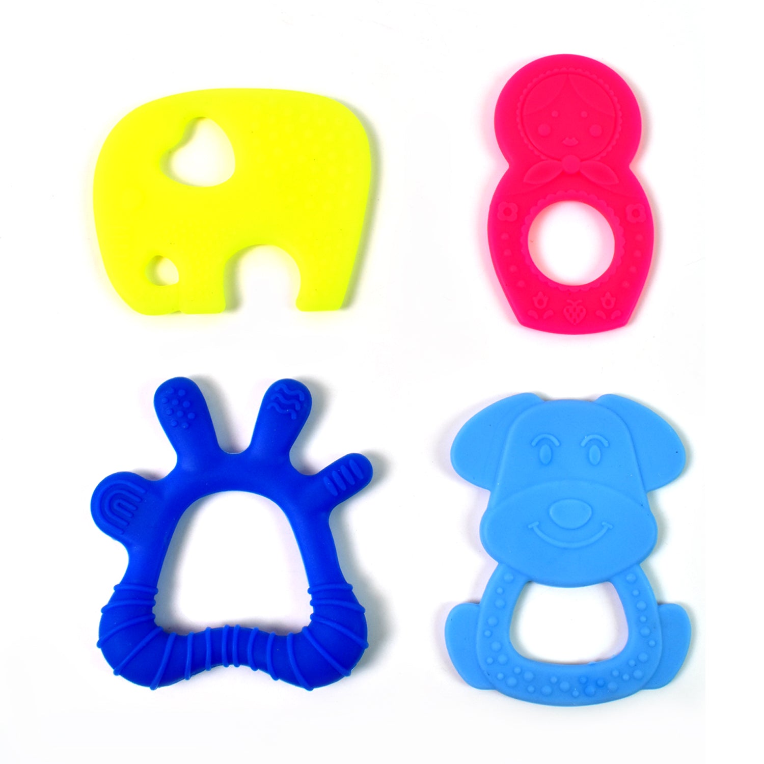Silicone Baby Teether Pack of 1 (Mix Design & Color) - Shivani Jaswal Silicone Baby Teether Pack of 1 (Mix Design & Color)