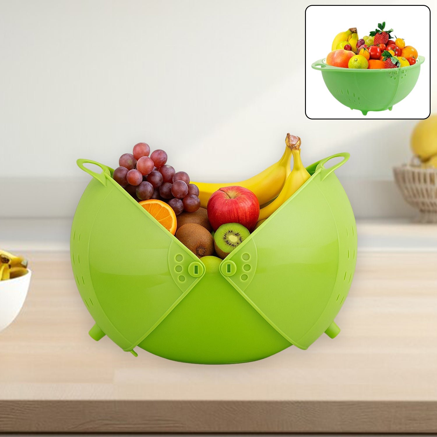 Apex Smart Basket 3in1 Multiuse Fruit And Vegetable Bowl (1 Pc / Mix Color) - Shivani Jaswal Apex Smart Basket 3in1 Multiuse Fruit And Vegetable Bowl (1 Pc / Mix Color)
