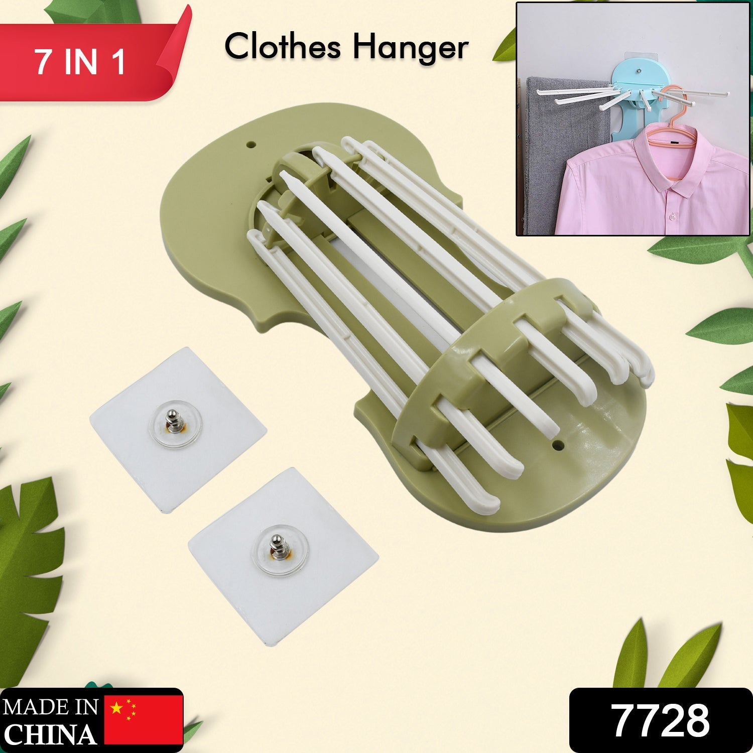 Plastic 7-in-1 Multifunction Retractable Wall-Mounted Pull-Out Hanger Rack Without Punching Hooks Up for Kitchen Bathroom - Shivani Jaswal Plastic 7-in-1 Multifunction Retractable Wall-Mounted Pull-Out Hanger Rack Without Punching Hooks Up for Kitchen Bathroom