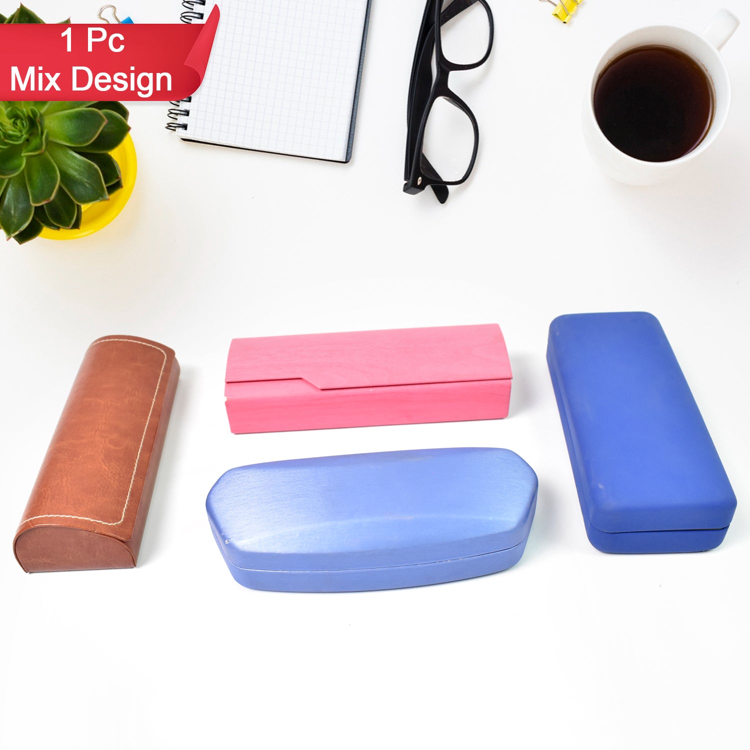 Glasses Case Eyeglasses Holder Storage Box (1 Pc / Mix color & Design) - Shivani Jaswal Glasses Case Eyeglasses Holder Storage Box (1 Pc / Mix color & Design)