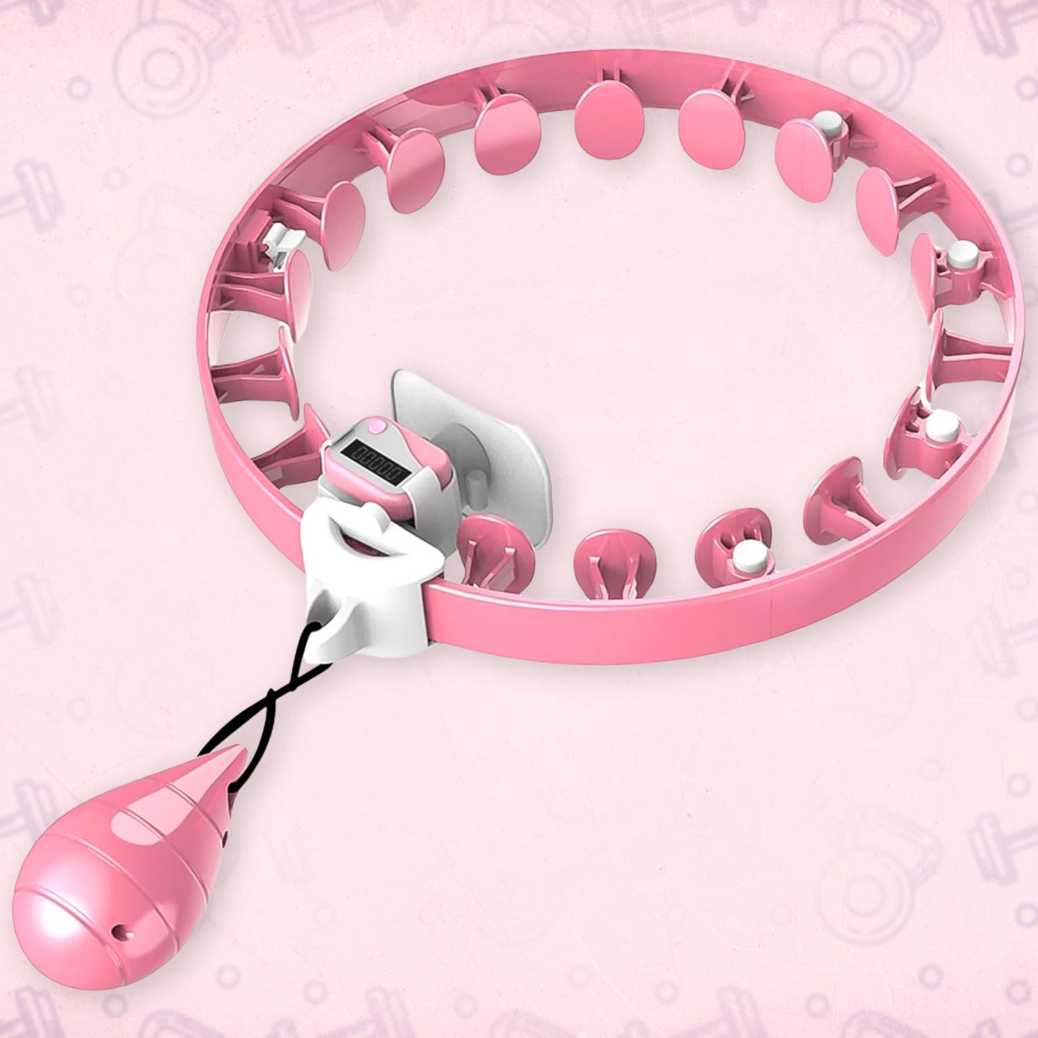 Smart Fitness Hula Hoops with Spinning Ball and Intelligent Counter (1 Pc / Mix Design / Loose) - Shivani Jaswal Smart Fitness Hula Hoops with Spinning Ball and Intelligent Counter (1 Pc / Mix Design / Loose)