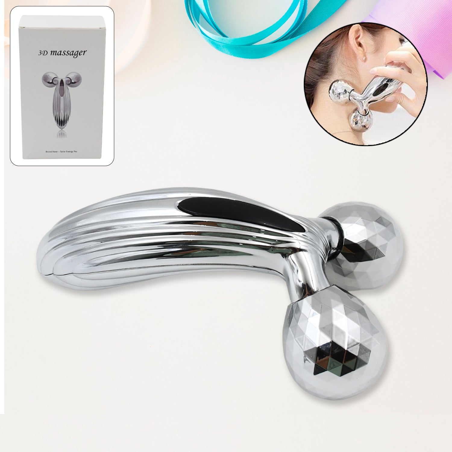 3D Manual Face Roller Massager (1 Pc) - Shivani Jaswal 3D Manual Face Roller Massager (1 Pc)