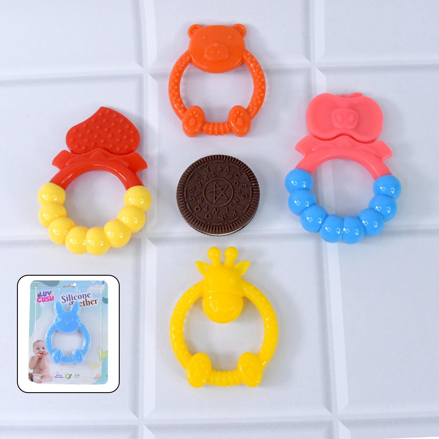 Silicone Baby Teething Toys (1 Pc / Mix Design) - Shivani Jaswal Silicone Baby Teething Toys (1 Pc / Mix Design)