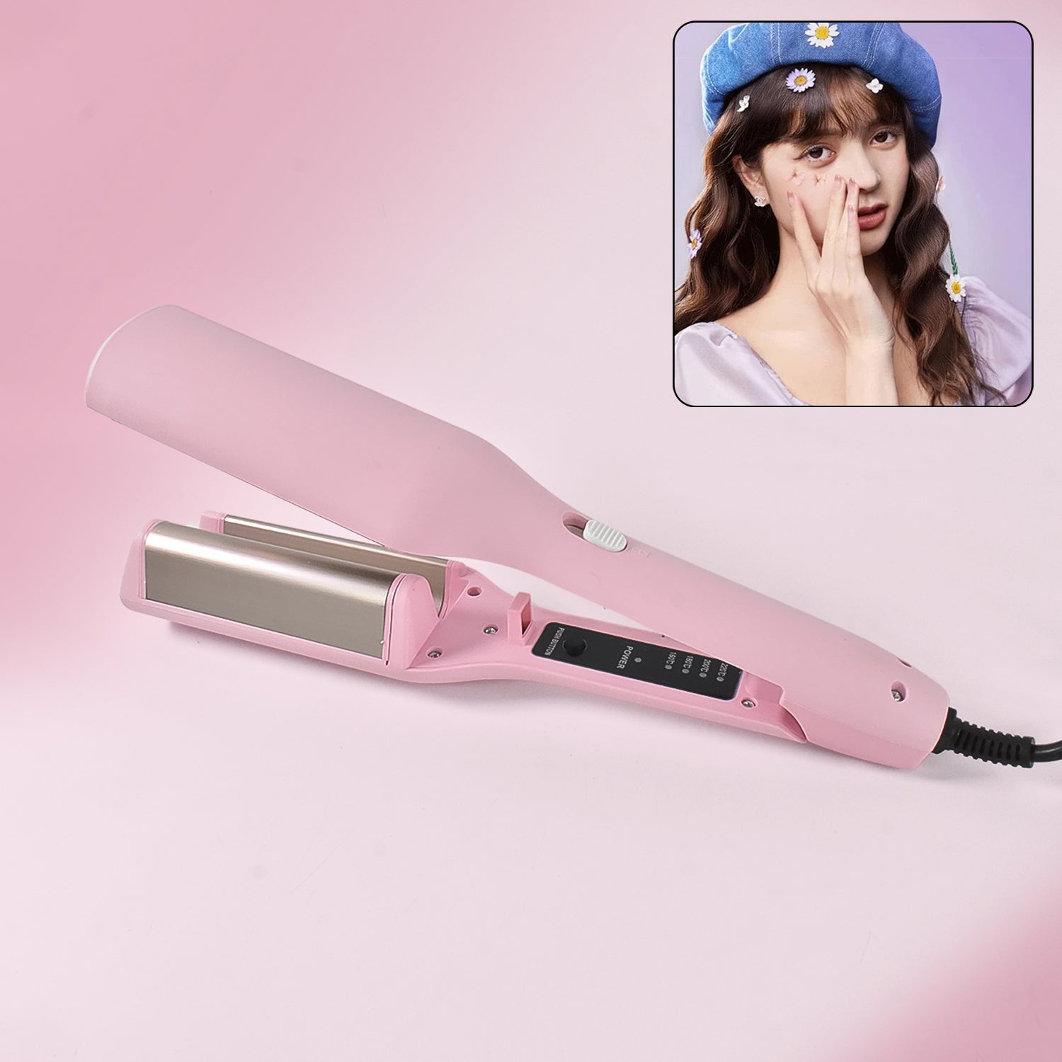 Multi function curler Wave Iron Curling Iron with Adjustable Temperature (1 Pc) - Shivani Jaswal Multi function curler Wave Iron Curling Iron with Adjustable Temperature (1 Pc)
