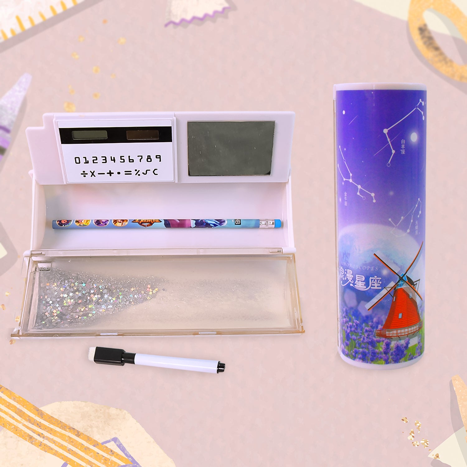 5 in 1 Compass Box, Geometry Box 2 Compartment (1 Set / Mix Color) - Shivani Jaswal 5 in 1 Compass Box, Geometry Box 2 Compartment (1 Set / Mix Color)