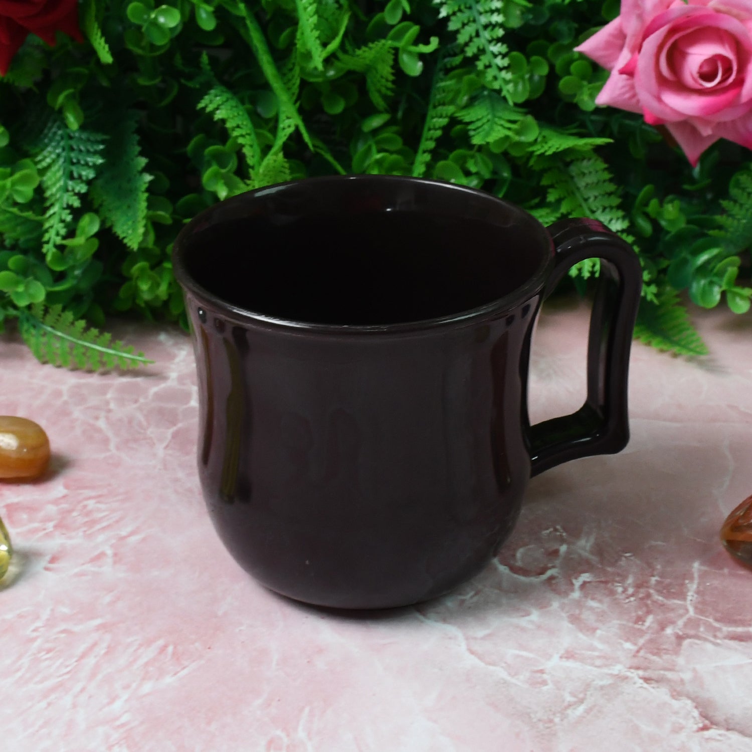 Premium Plastic Coffee / Tea Cups / Mug with Handle (1 Pc / With Color Box / Black) - Shivani Jaswal Premium Plastic Coffee / Tea Cups / Mug with Handle (1 Pc / With Color Box / Black)