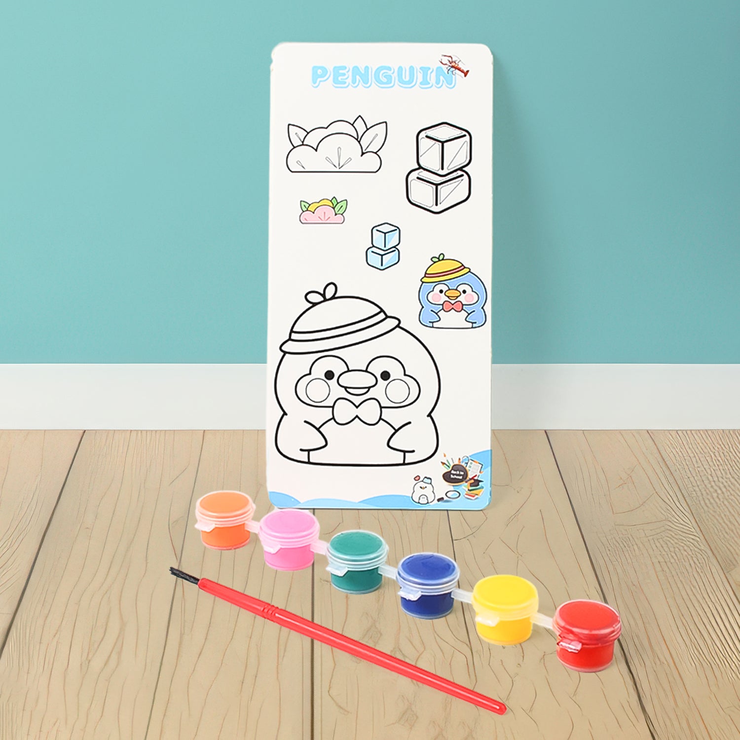 Kids Art Painting Kit Water Color, Cartoon Printed Board & Brush (9 Pcs Set) - Shivani Jaswal Kids Art Painting Kit Water Color, Cartoon Printed Board & Brush (9 Pcs Set)