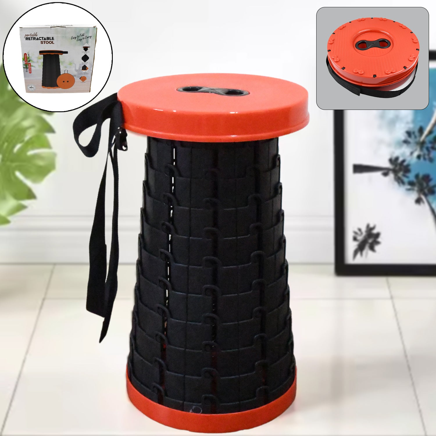 Retractable Folding Stools (1 Pc) - Shivani Jaswal Retractable Folding Stools (1 Pc)