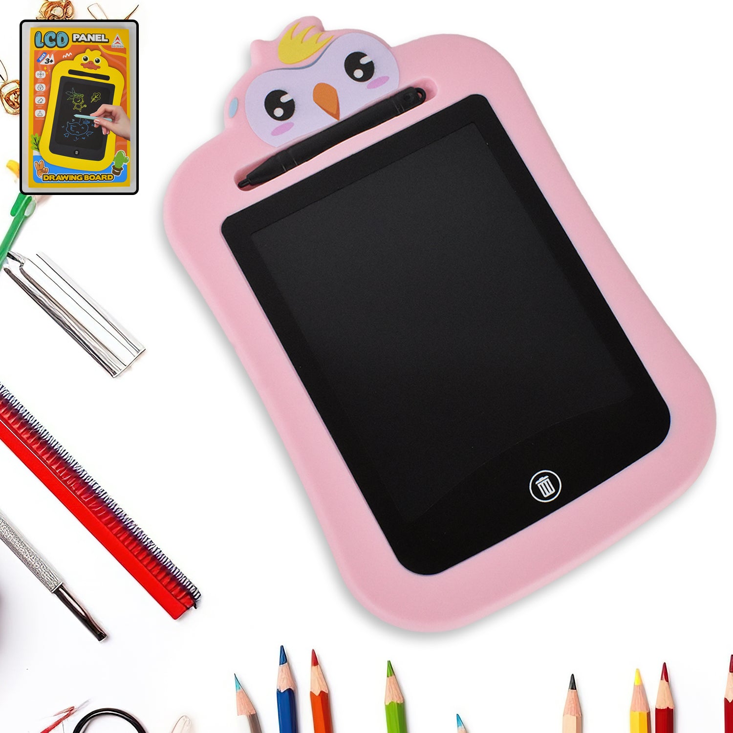 Kids Portable LCD Writing Tablet (1 Pc / Mix Design) - Shivani Jaswal Kids Portable LCD Writing Tablet (1 Pc / Mix Design)