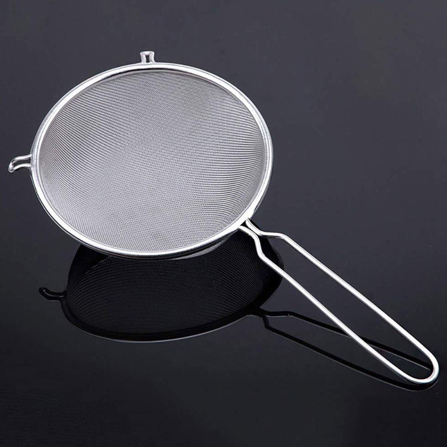 Small Mesh Strainer With Handle Stainless Steel Oil Straine, Mesh Sieve Strainer (1 Pc) - Shivani Jaswal Small Mesh Strainer With Handle Stainless Steel Oil Straine, Mesh Sieve Strainer (1 Pc)
