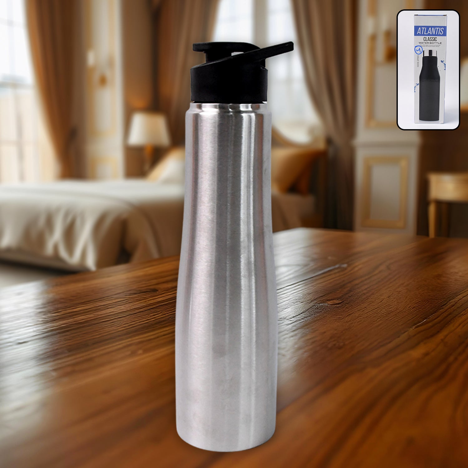Stainless Steel Double Wall Vacuum-Insulated Drink Water Bottle (1000 ML) - Shivani Jaswal Stainless Steel Double Wall Vacuum-Insulated Drink Water Bottle (1000 ML)